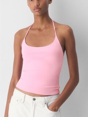 Aritzia Original Contour Grace Halter Top - Jellybean Pink - XS